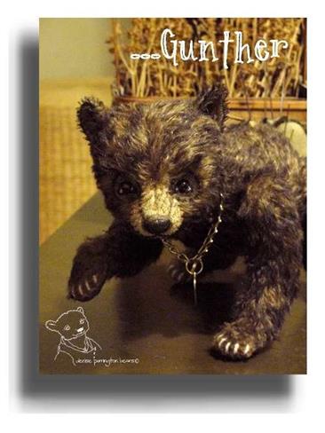 Gunther by Award Winning One Of A Kind Handmade Mohair Teddy Bear Artist Denise Purrington of Out of The Forest Bears