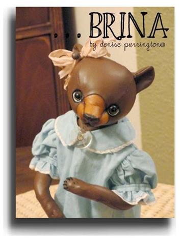 Brina by Award Winning One Of A Kind Handmade Mohair Teddy Bear Artist Denise Purrington of Out of The Forest Bears