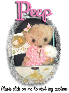 Peep on Ebay from handmade mohair teddy bear artist Denise Purrington