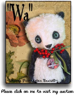Wa up on Ebay from award winning, handmade mohair teddy bear artist Denise Purrington