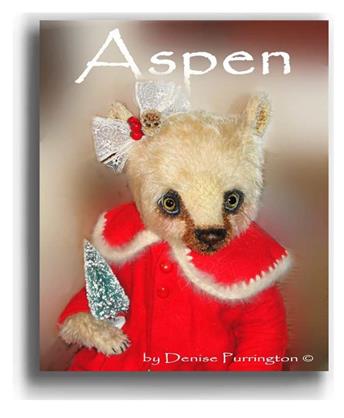 Aspen by Award Winning One Of A Kind Handmade Mohair Teddy Bear Artist Denise Purrington of Out of The Forest Bears