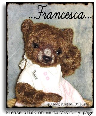 Francesca mohair artist teddy bear available for immediate adoption from Denise Purrington